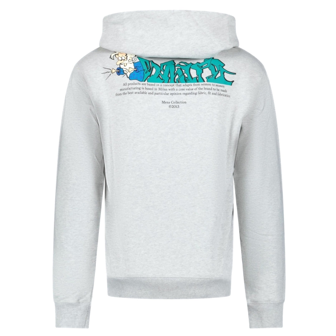 Off-White Off Graffiti Print Grey Slim Hoodie
