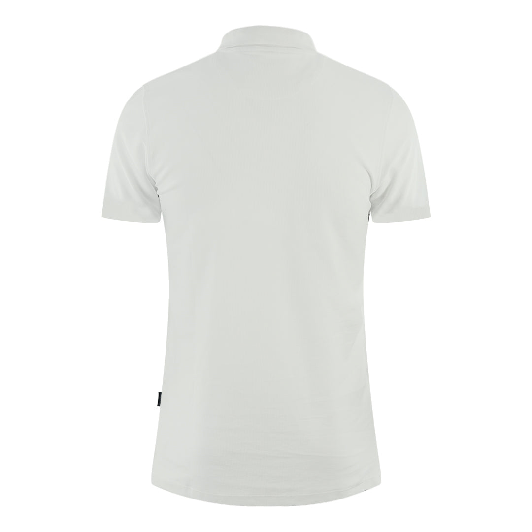 Aquascutum Boxed Logo White Polo Shirt