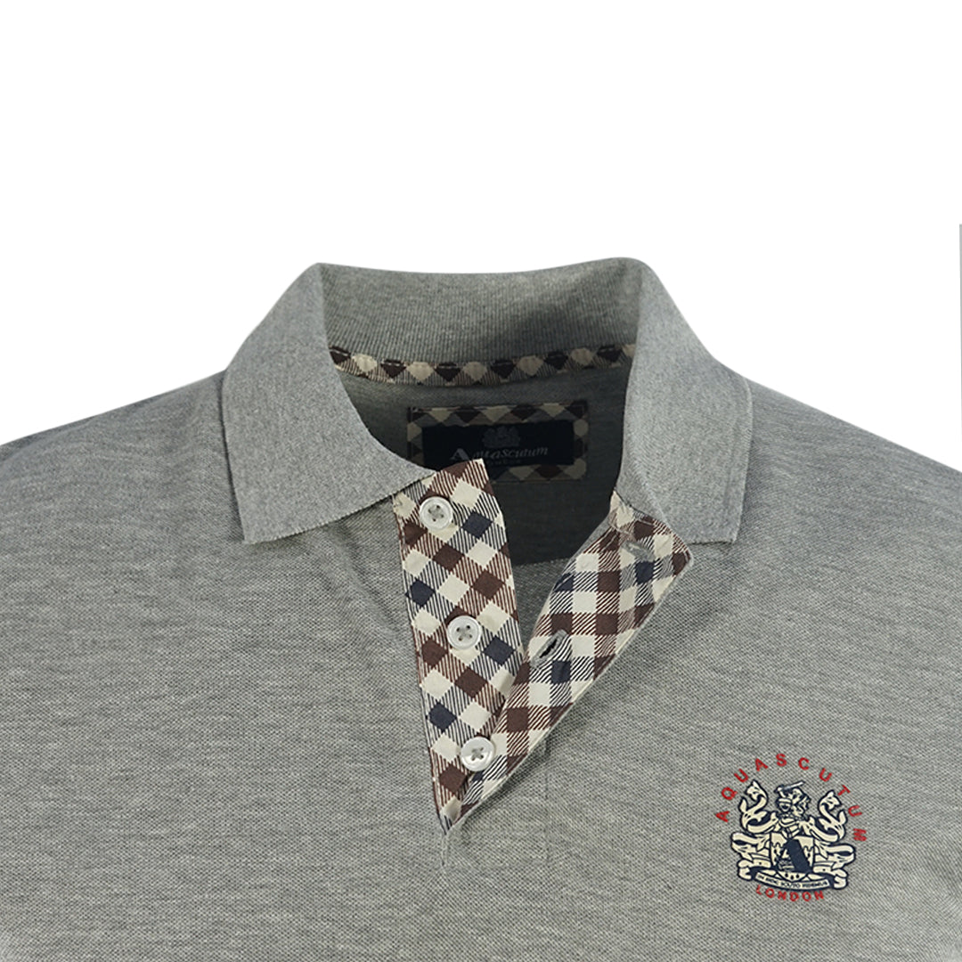 Aquascutum London Crest Grey Polo Shirt