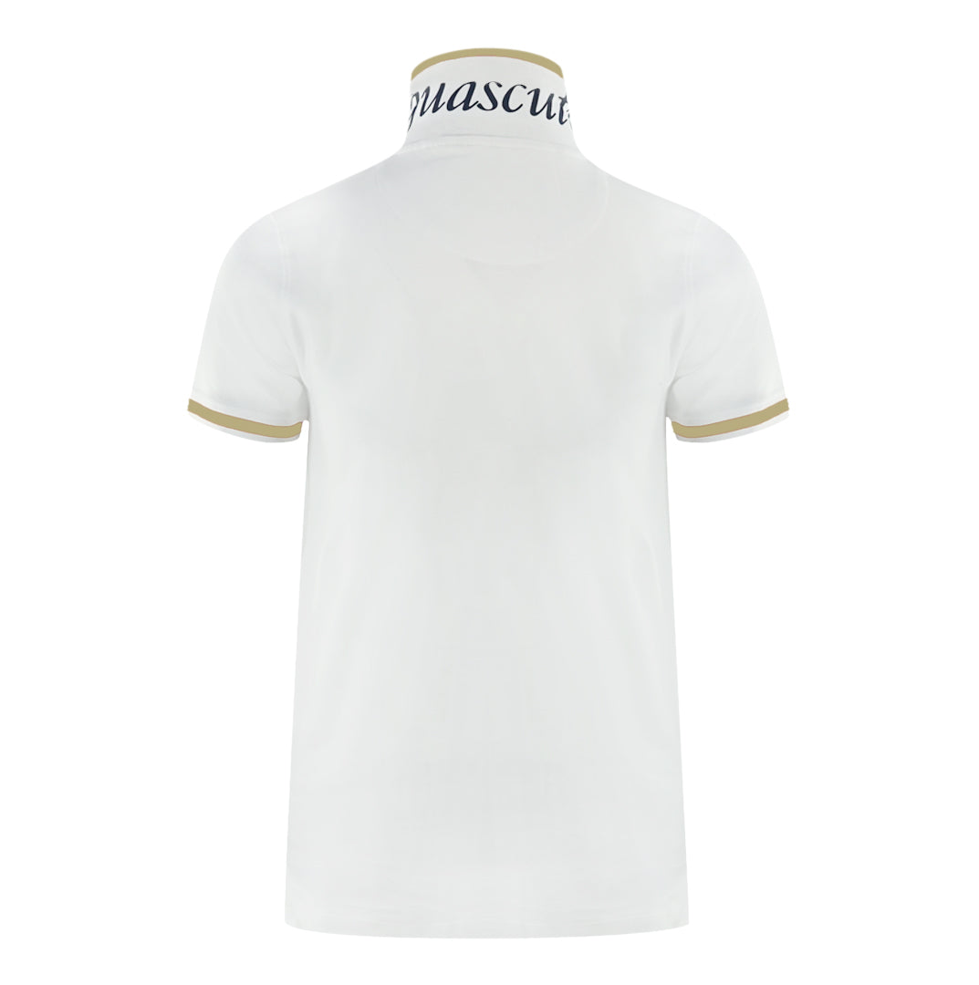 Aquascutum Tipped Aldis White Polo Shirt