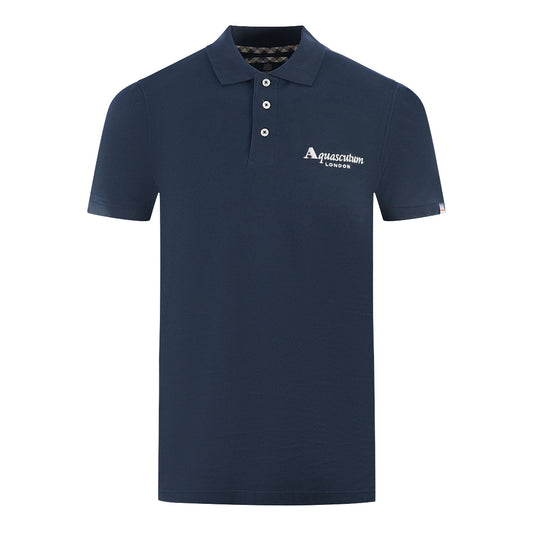 Aquascutum London 1851 Navy Blue Polo Shirt