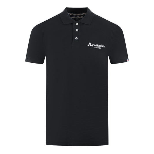 Aquascutum London Classic Black Polo Shirt