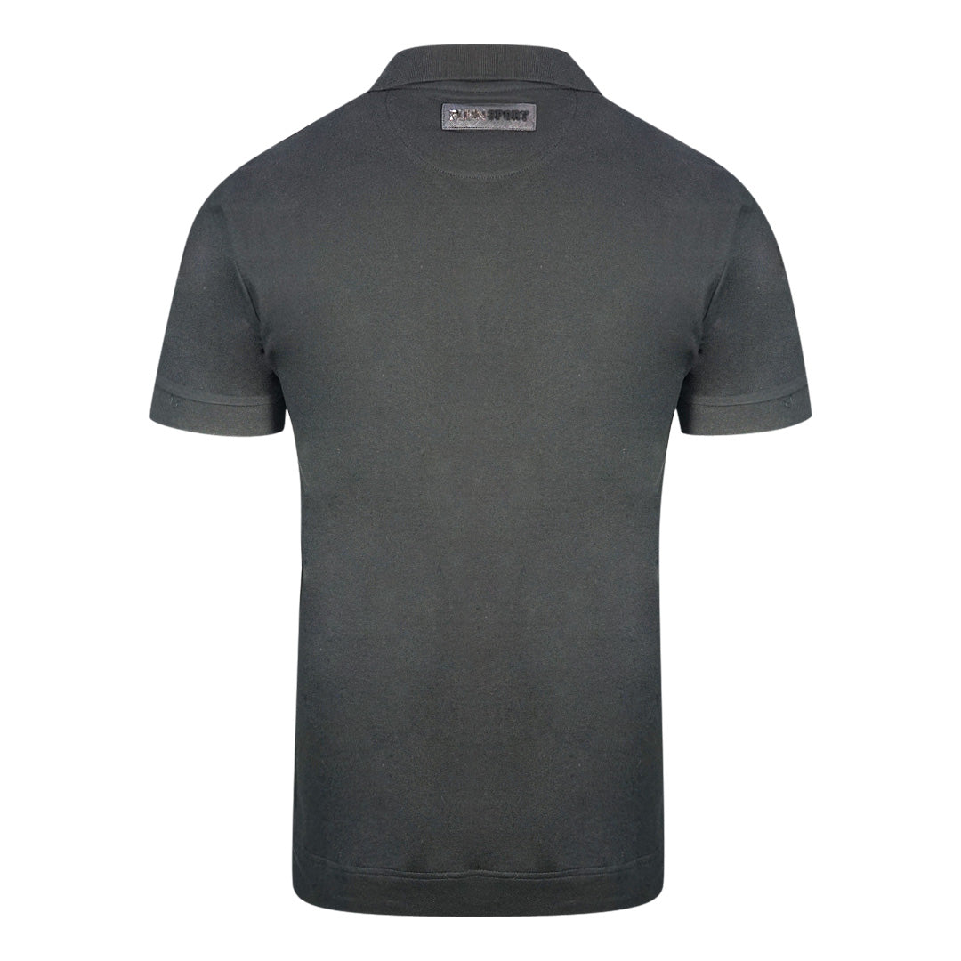 Plein Sport Circle Chest Logo Black Polo Shirt