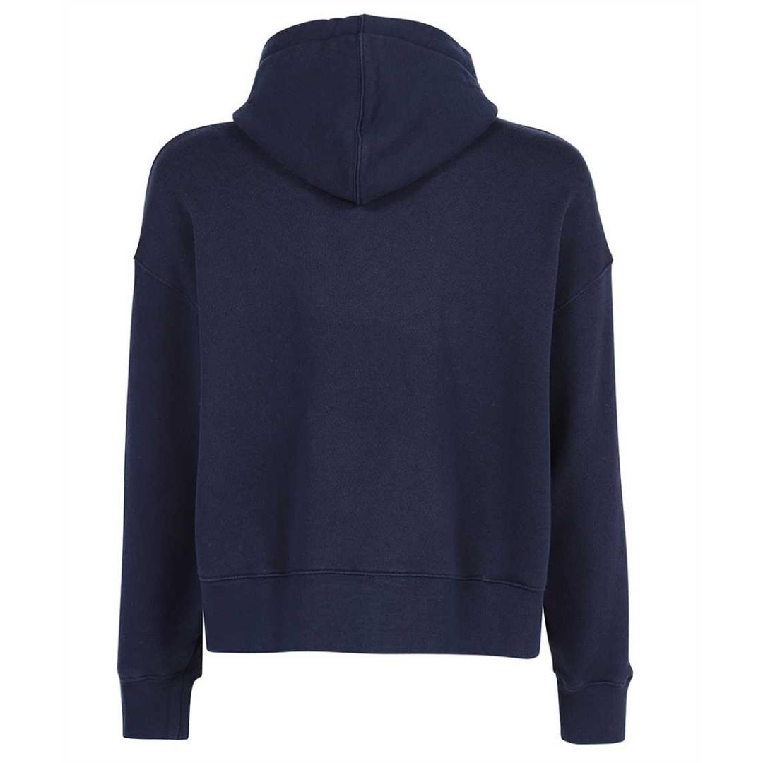Palm Angels Kill The Bear Spray Paint Navy Blue Hoodie