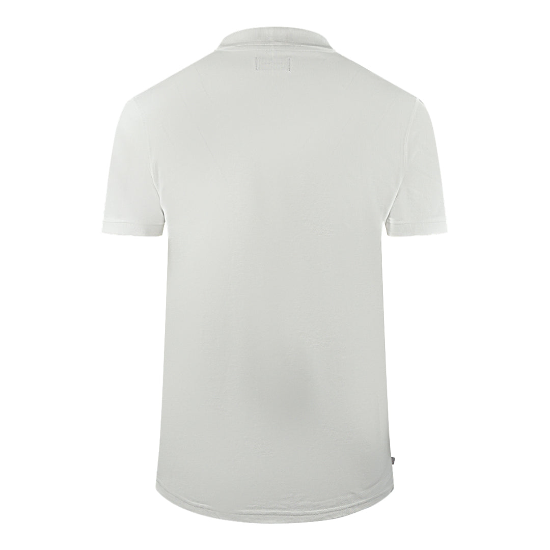 Aquascutum Brand Logo Plain White Polo Shirt - Nova Clothing