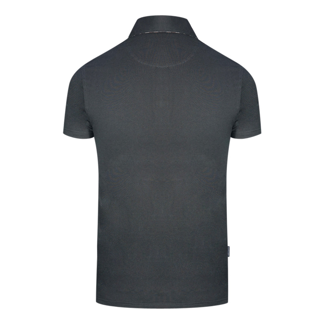 Aquascutum Check A Logo Black Polo Shirt
