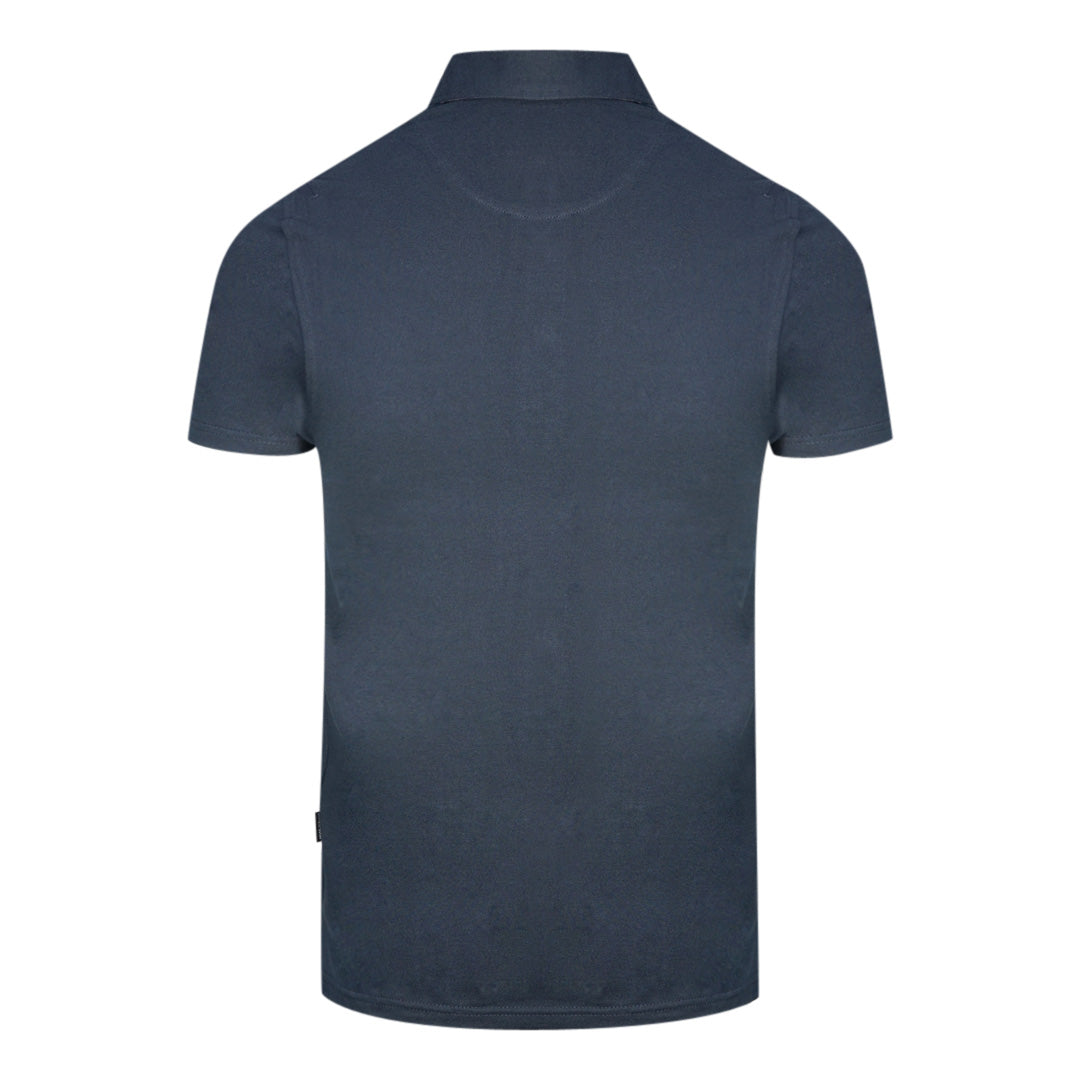 Aquascutum Signature Logo Navy Blue Polo Shirt