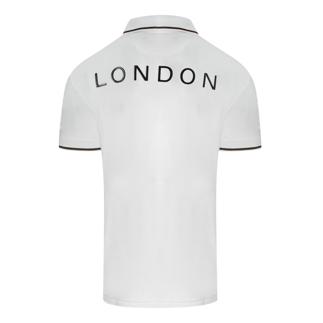 Aquascutum Aldis Crest Logo White Polo Shirt