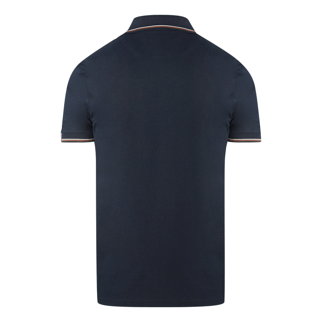 Aquascutum Brand Logo Navy Polo Shirt