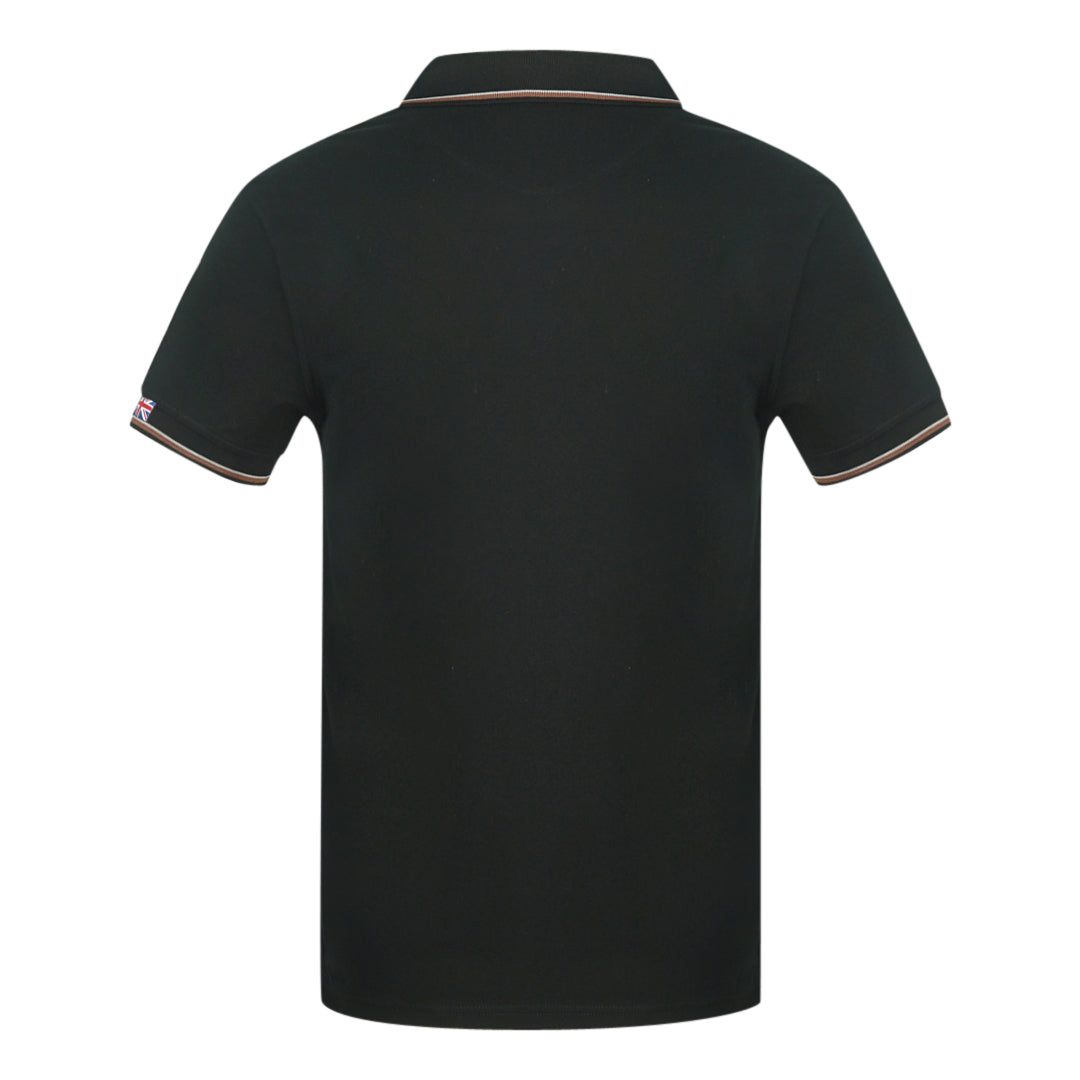 Aquascutum Brand Logo Black Polo Shirt