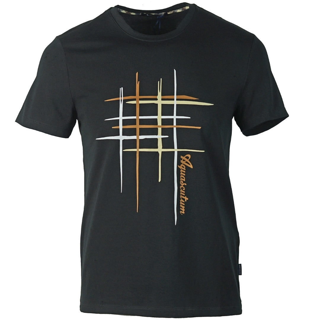 Aquascutum Crew Neck Black T-Shirt