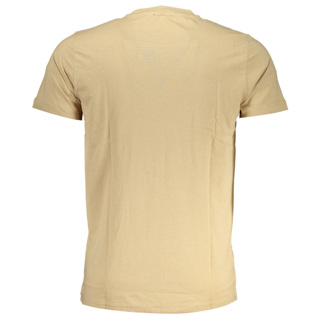 Cavalli Class Bold Black Logo Beige T-Shirt