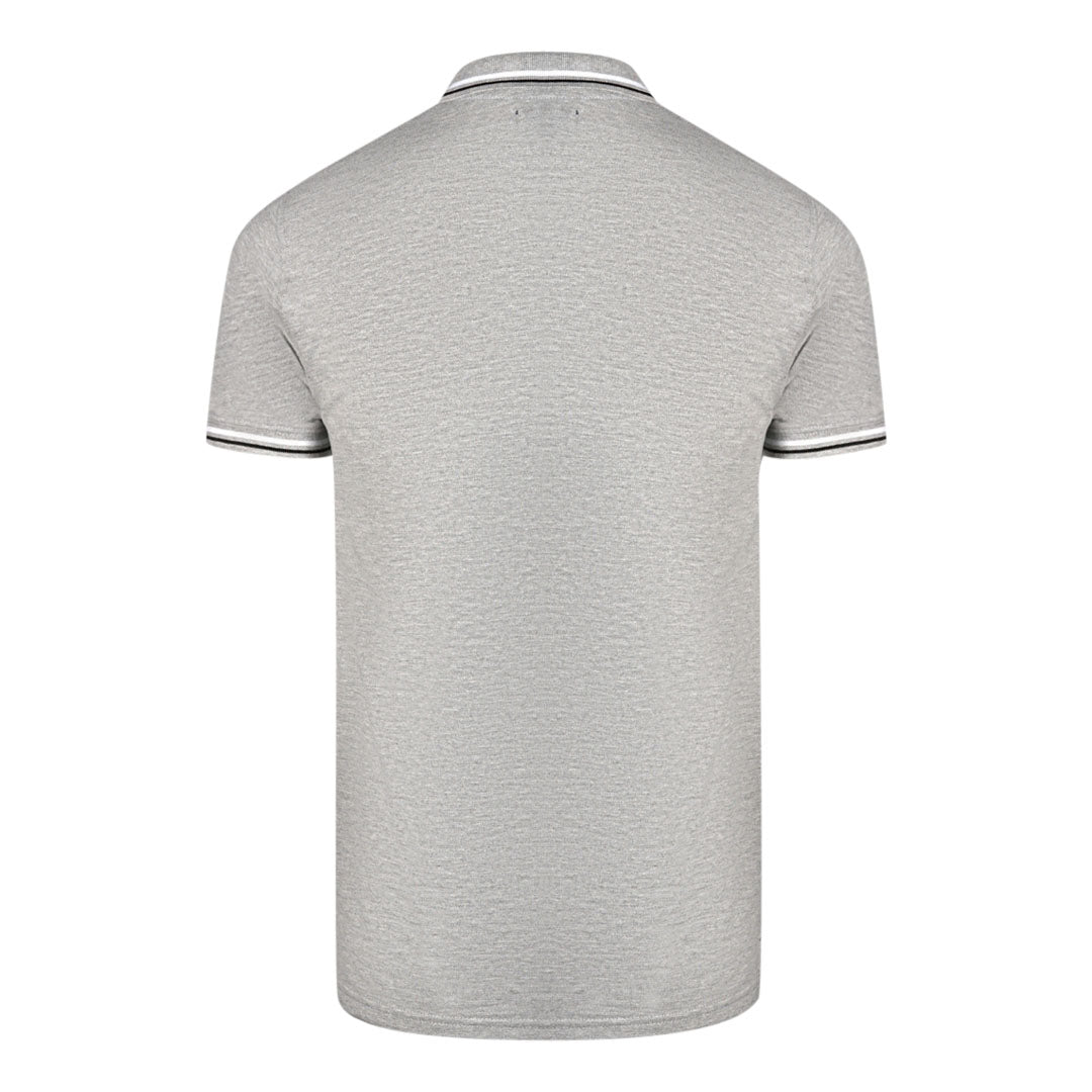 Cavalli Class Twinned Tipped Collar Grey Polo Shirt