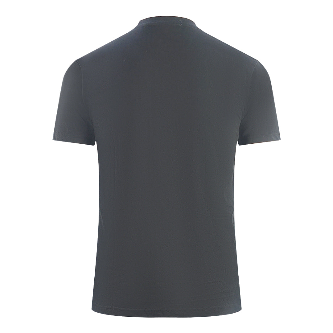 Cavalli Class Circular Leopard Logo Black T-Shirt