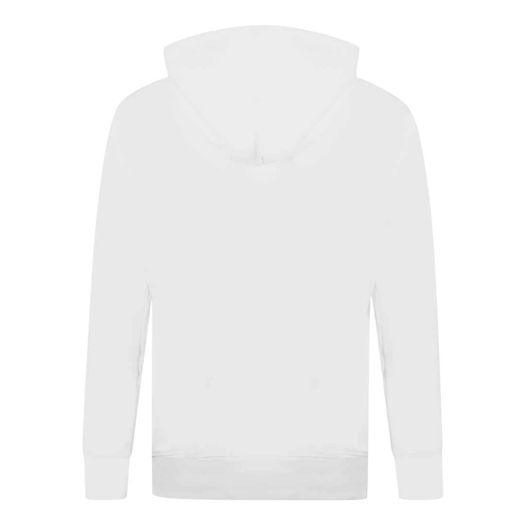 Cavalli Class Zebra Print Logo White Hoodie