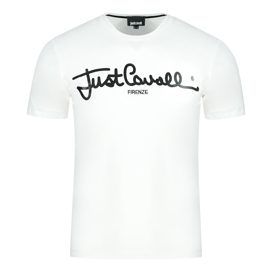 Just Cavalli Logo Signature White T-Shirt