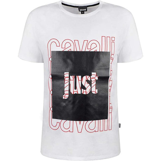 Just Cavalli Box Logo White T-Shirt