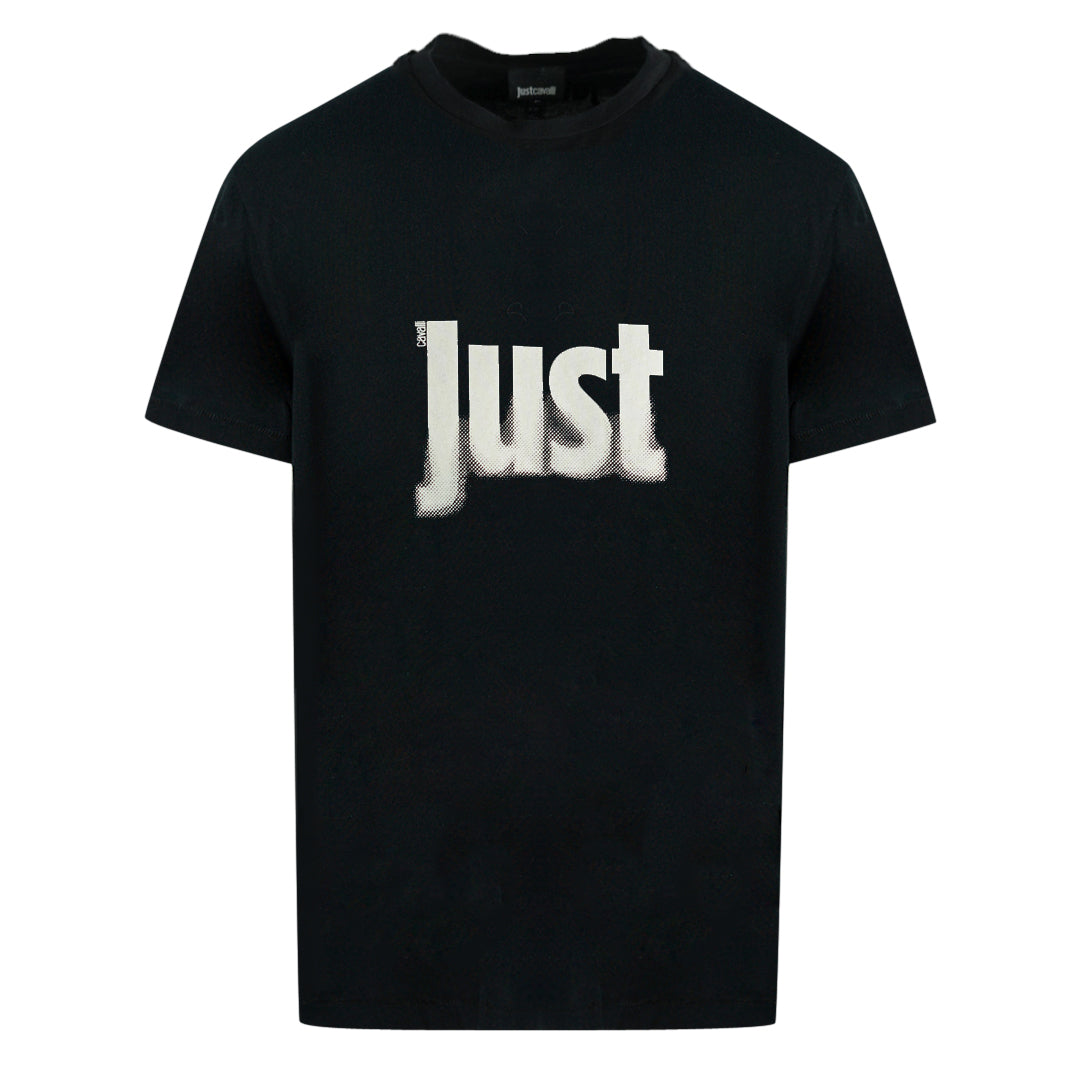 Just Cavalli Fading Logo Black T-Shirt