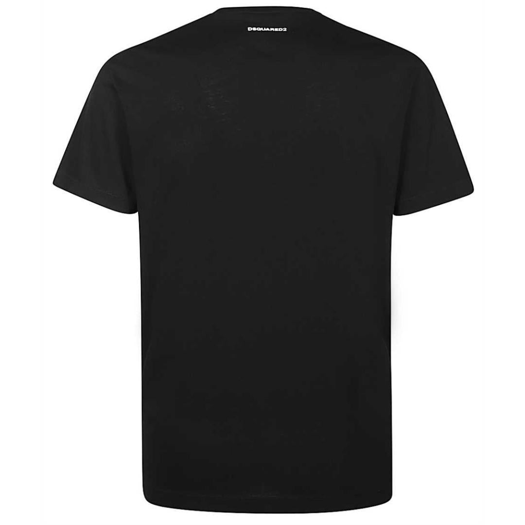 Dsquared2 D2 Sliced Logo Black T-Shirt