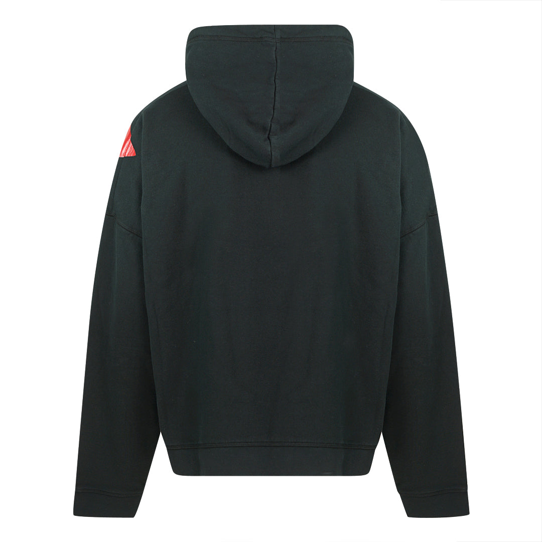 Dsquared2 Large Maple Leaf Logo Oversize Black Hoodie - Nova Clothing