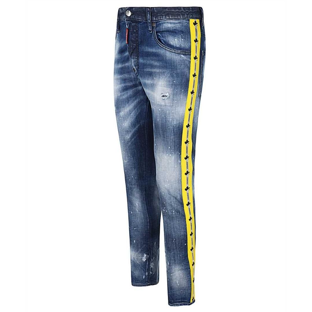 Dsquared2 Skater Jean Maple Leaf Tape Jeans - Nova Clothing