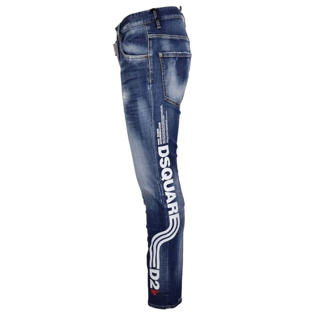 Dsquared2 Skater Jean Large Print Jeans - Nova Clothing