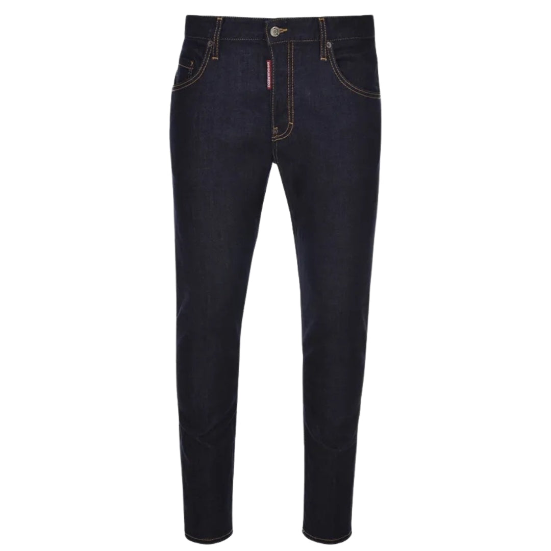 Dsquared2 Skater Jean Italian Address Logo Navy Blue Wash Jeans