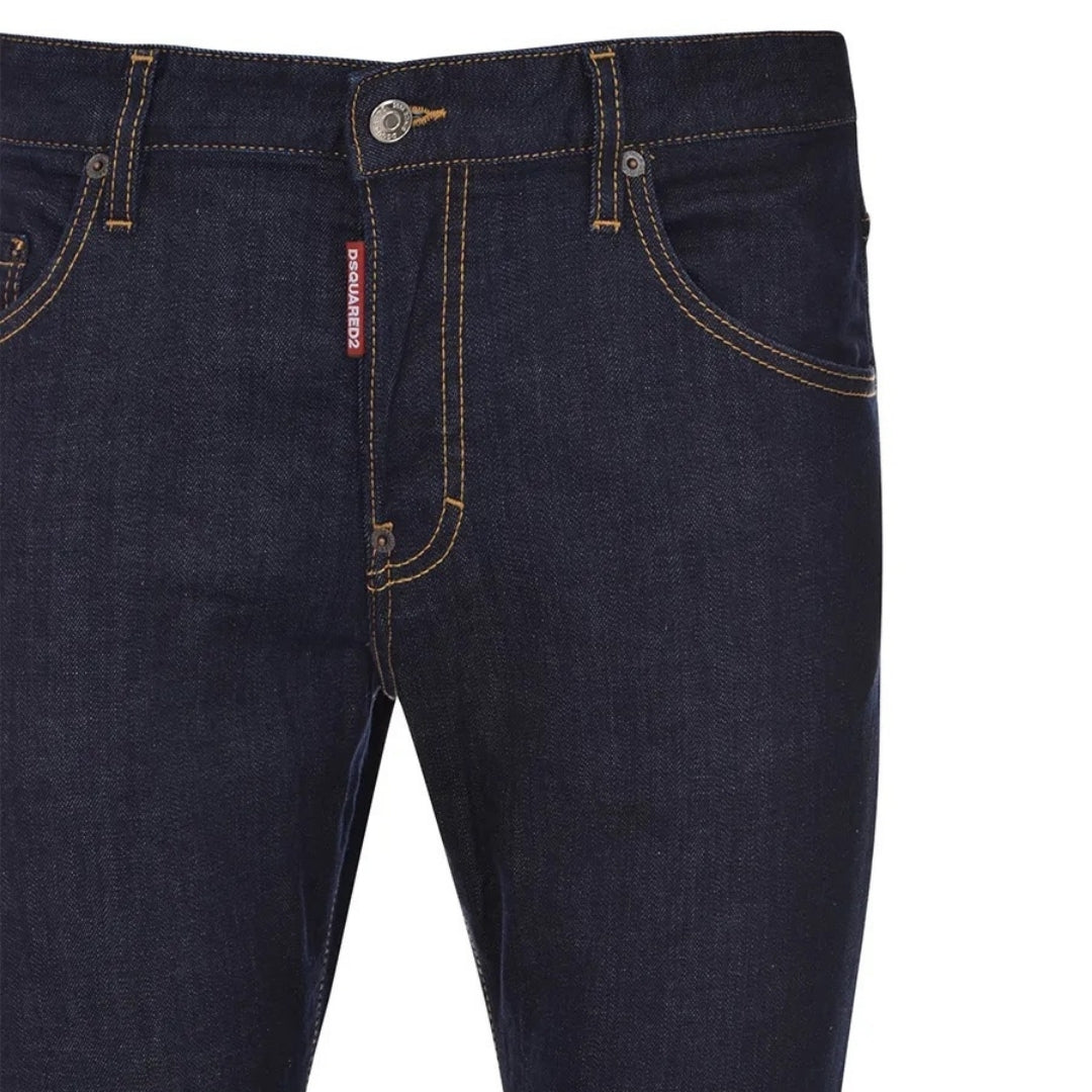 Dsquared2 Skater Jean Italian Address Logo Navy Blue Wash Jeans