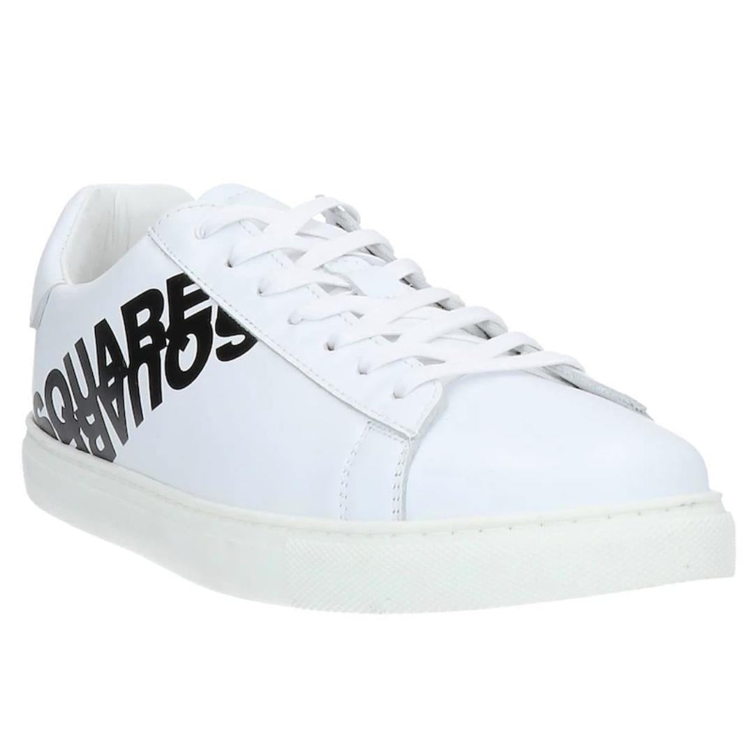 Dsquared2 Mirrored Logo White Sneakers - Nova Clothing
