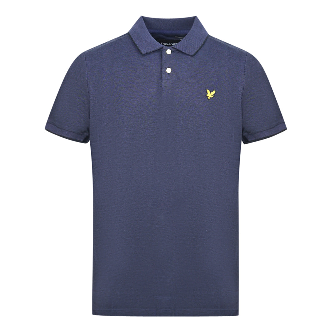 Lyle & Scott Navy Oxford Polo Shirt
