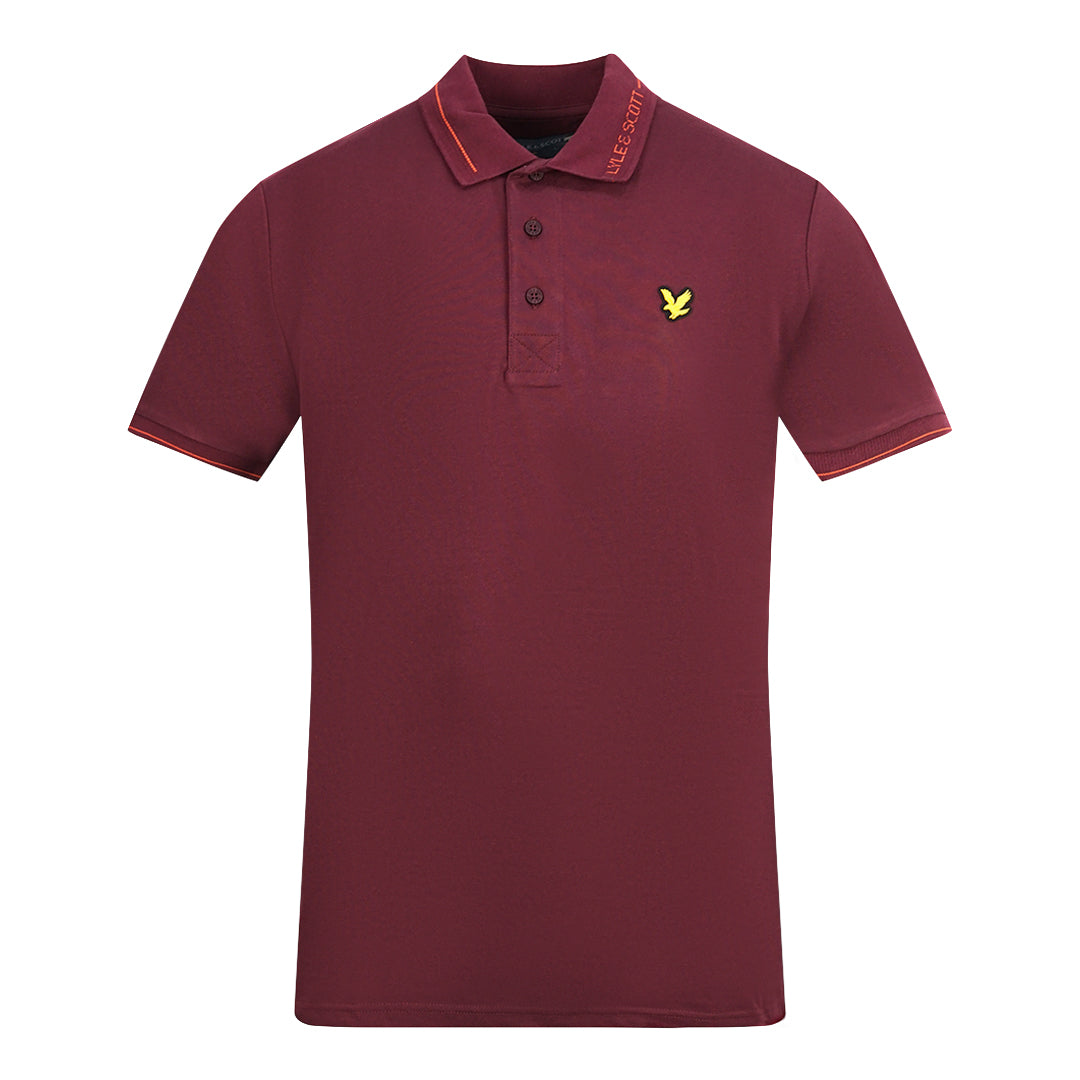 Lyle & Scott Battle Rust Branded Collar Polo Shirt