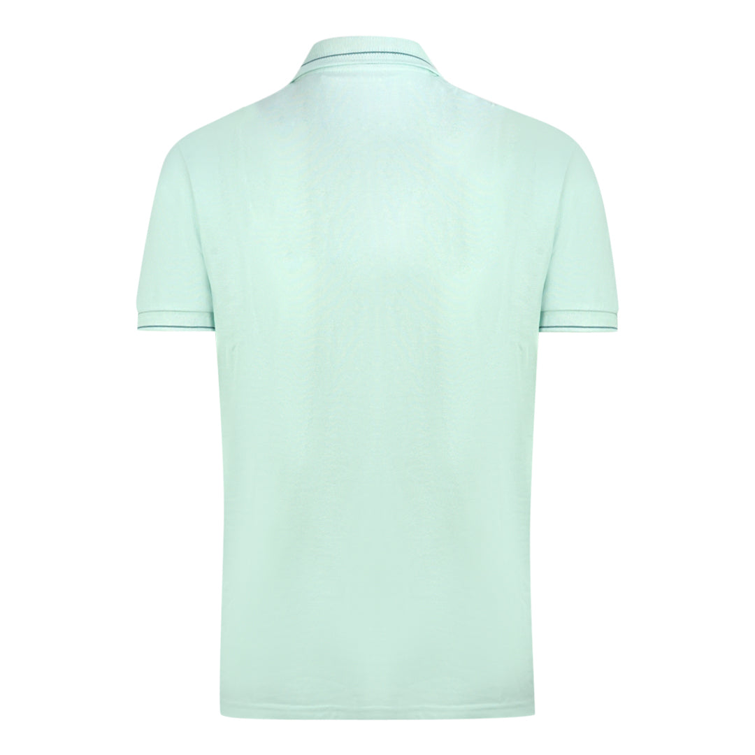 Lyle & Scott Acid Blue Branded Collar Polo Shirt