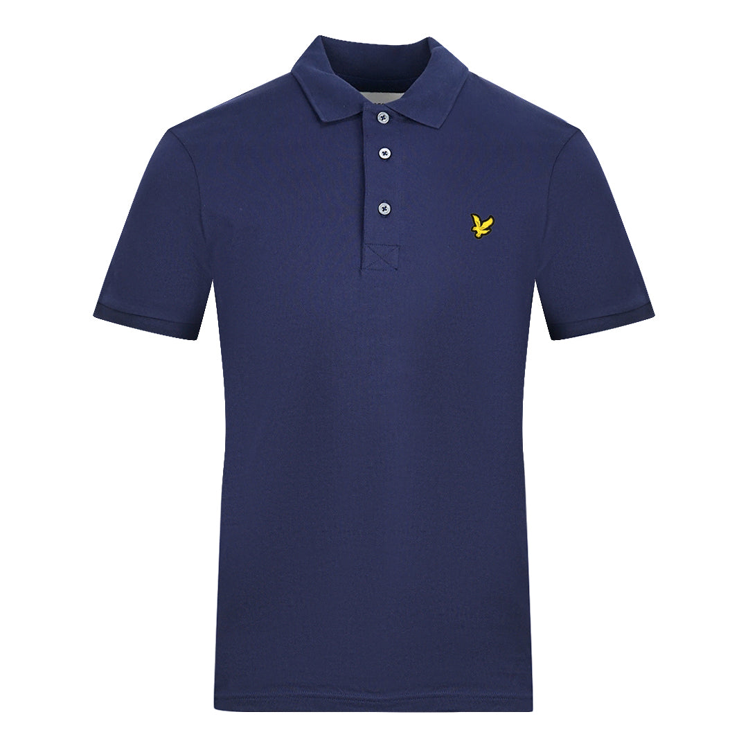 Lyle & Scott Navy Blue Plain Polo Shirt