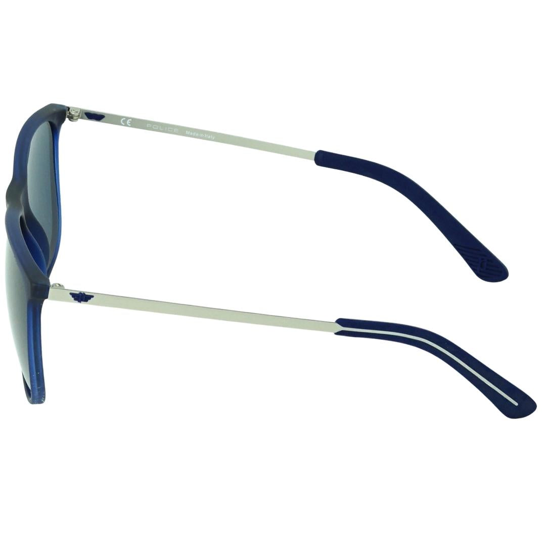 Police Blue Front Silver Sunglasses