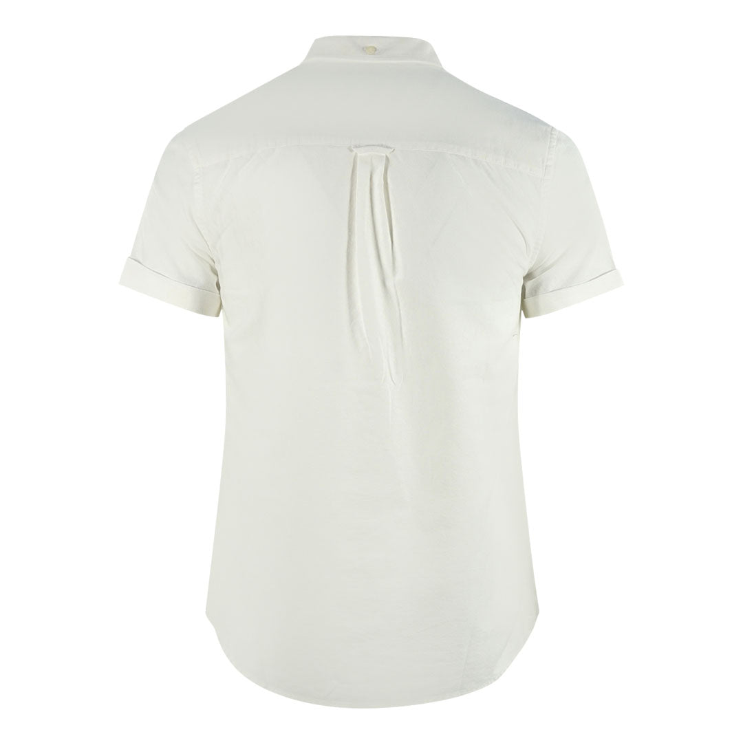 Lyle & Scott White Short Sleeved Casual Oxford Shirt