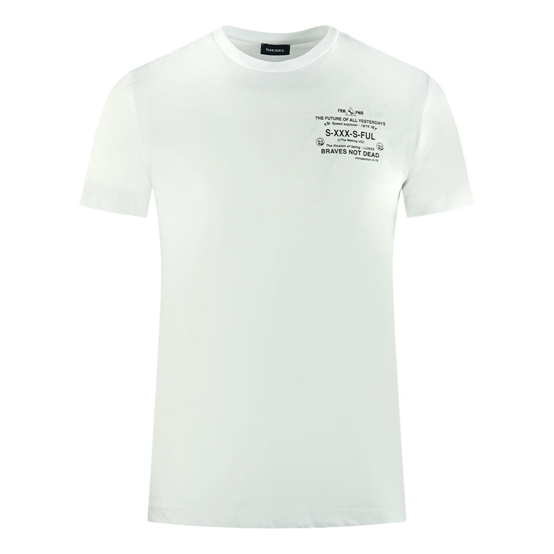 Diesel The Future Of All Yesterdays Logo White T Shirt