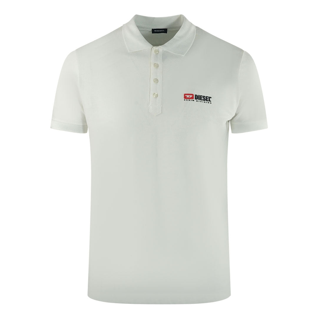 Diesel Division Logo White Polo Shirt