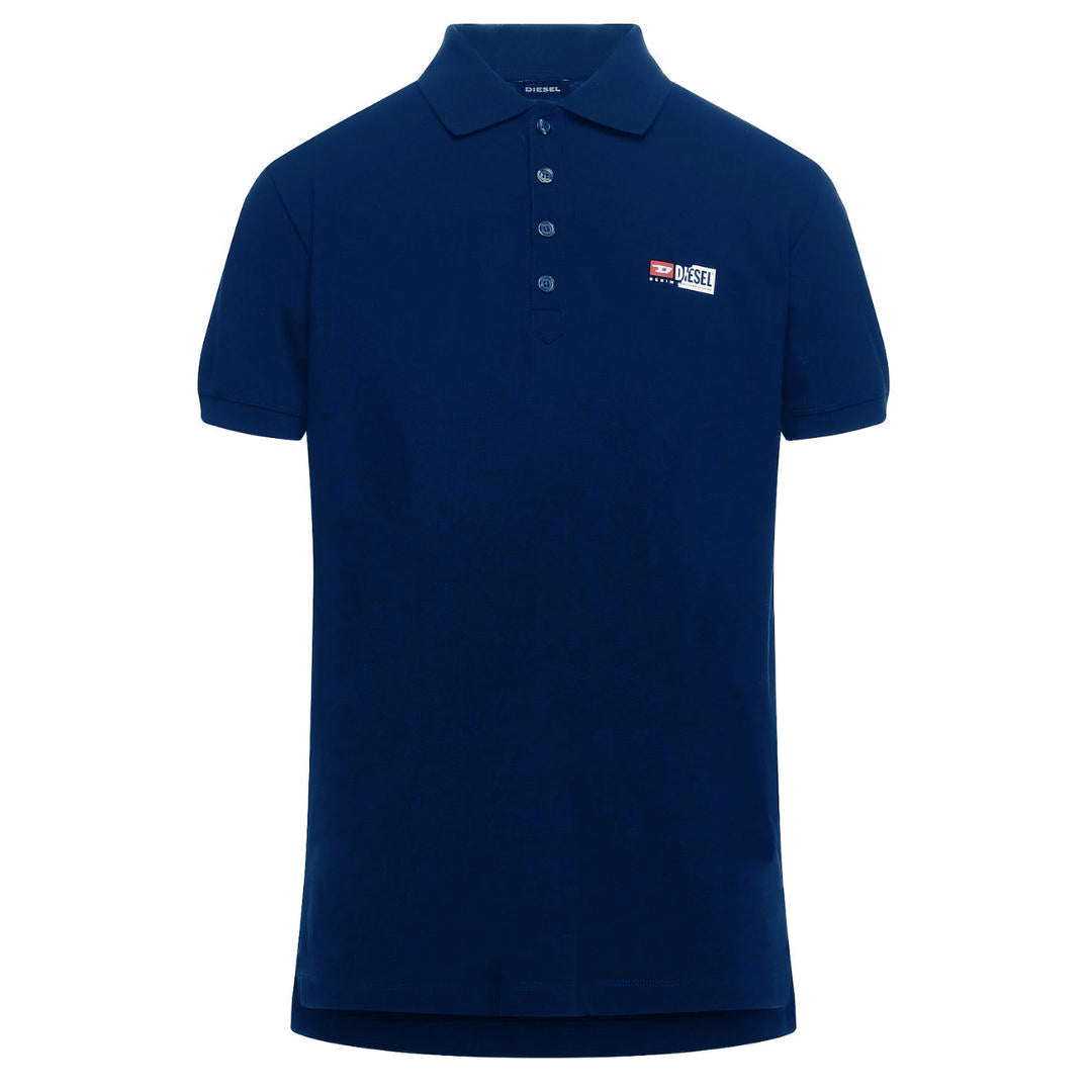 Diesel Small Diesel Logo Dark Blue Polo Shirt