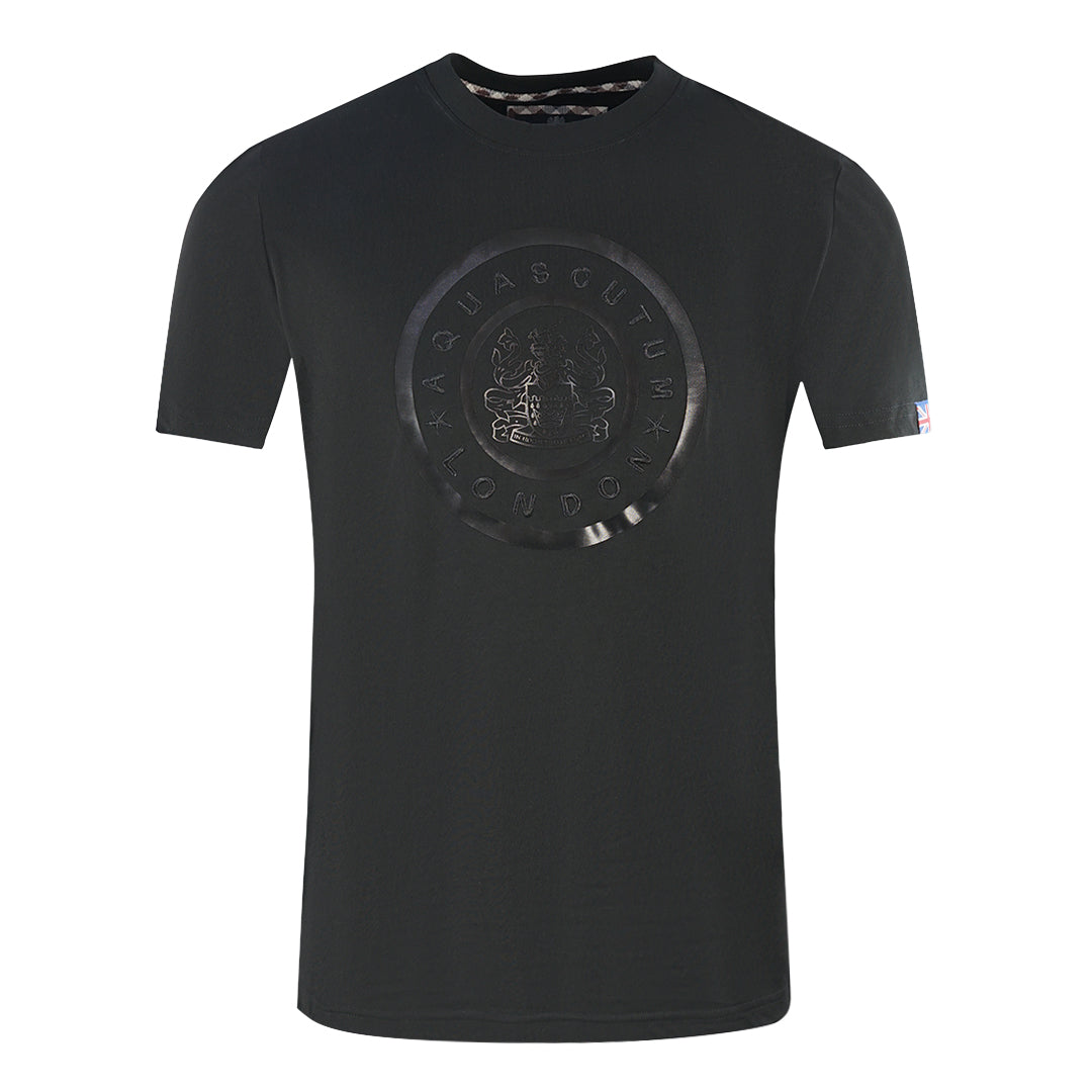 Aquascutum London Circle Logo Black T-Shirt
