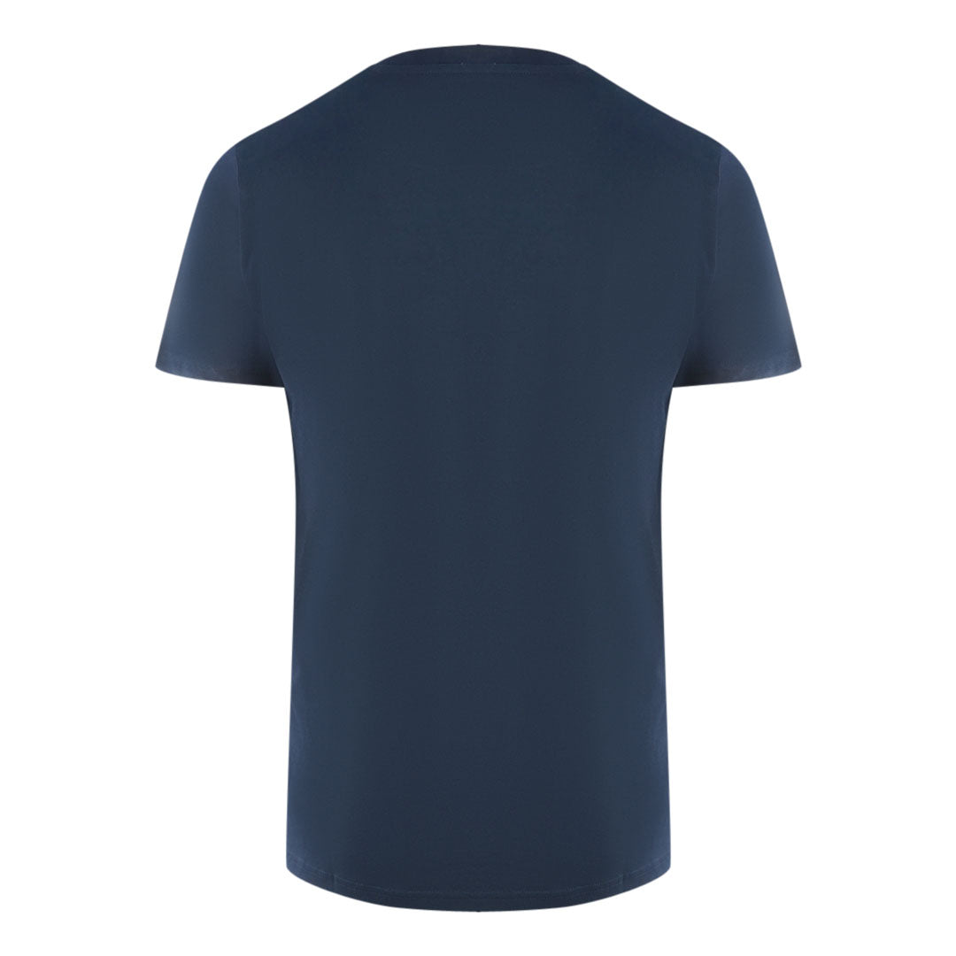 Aquascutum London Tonal Aldis Logo Navy Blue T-Shirt