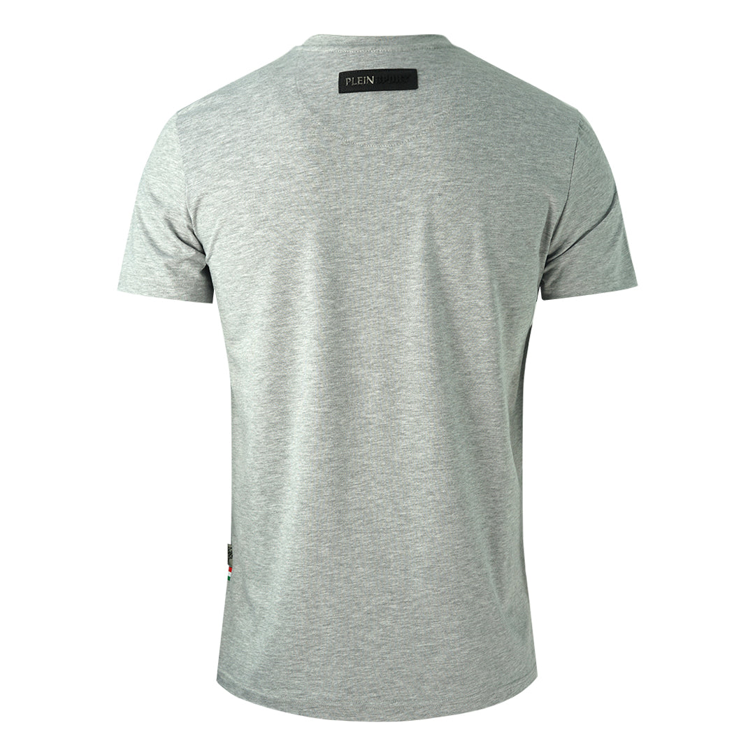 Plein Sport Brand Signature Logo Grey T-Shirt