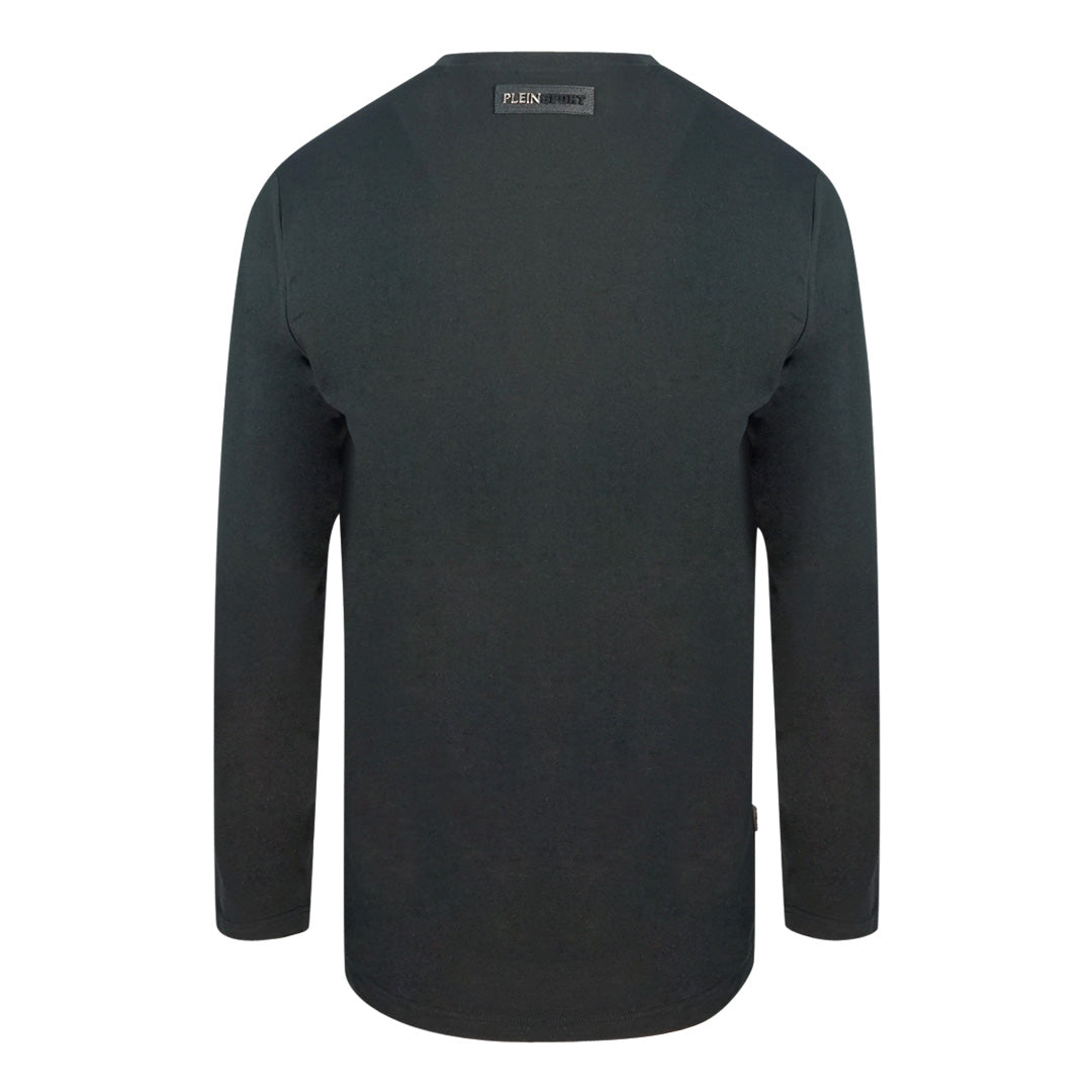 Plein Sport Bold Branded Logo Black Long Sleeved T Shirt