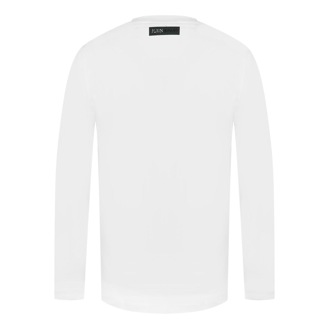Plein Sport Bold Split Logo White Long Sleeved T-Shirt S