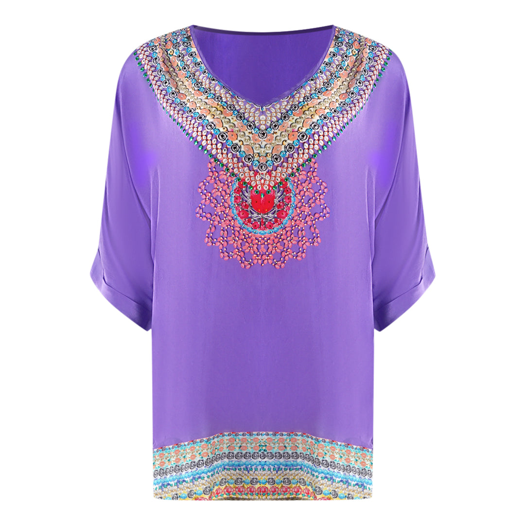 Inoa Tivoli Gardenia 12009 Purple Silk Fish Top