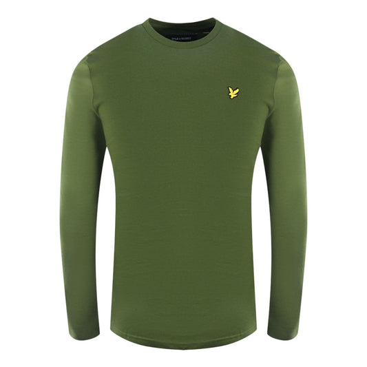 Lyle & Scott Brand Logo Long Sleeve Woodland Green T-Shirt