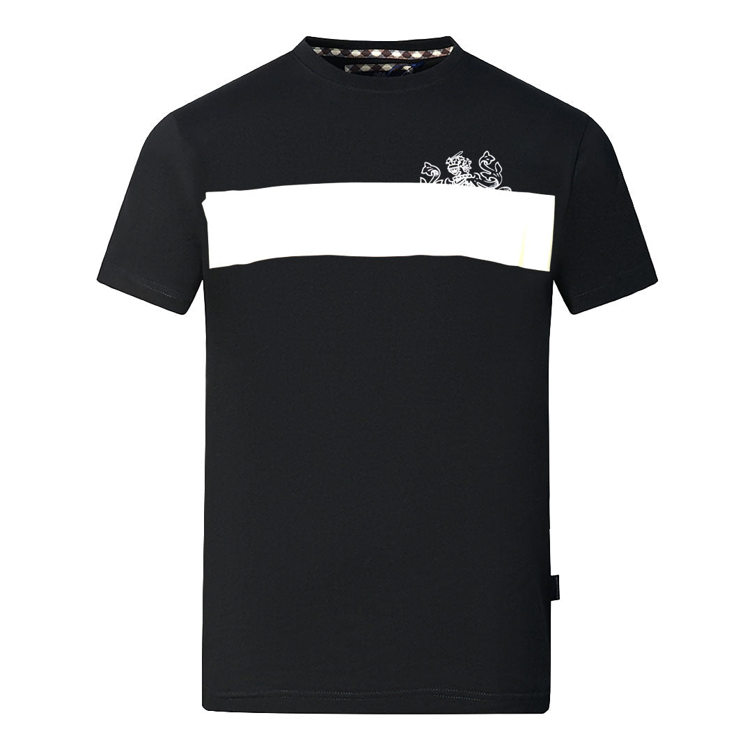 Aquascutum Block Aldis Logo Black T-Shirt