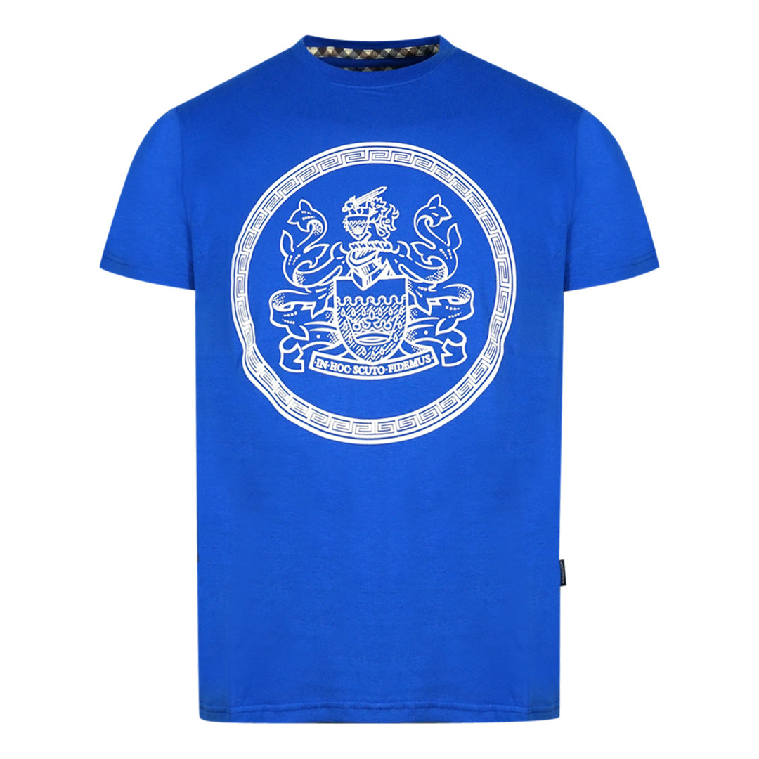 Aquascutum Circle Aldis Logo Blue T Shirt