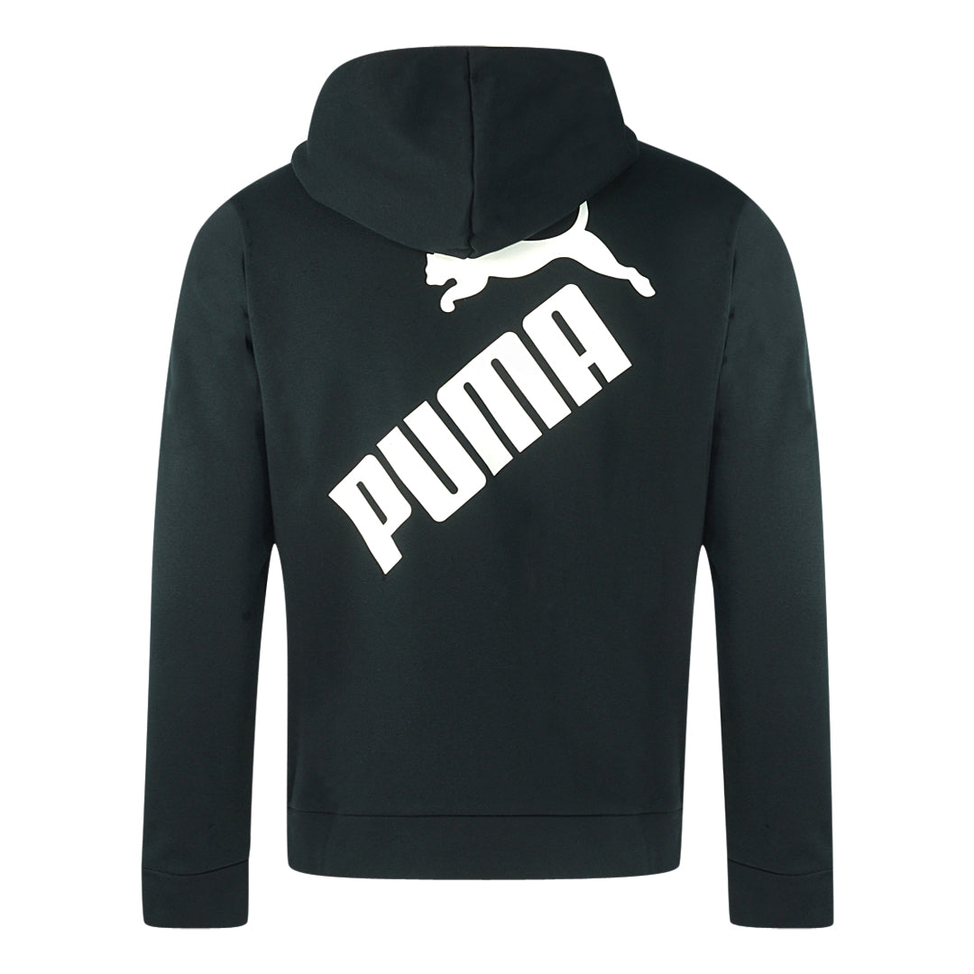 Puma Big Logo Fz Black Zip Fl Hoodie