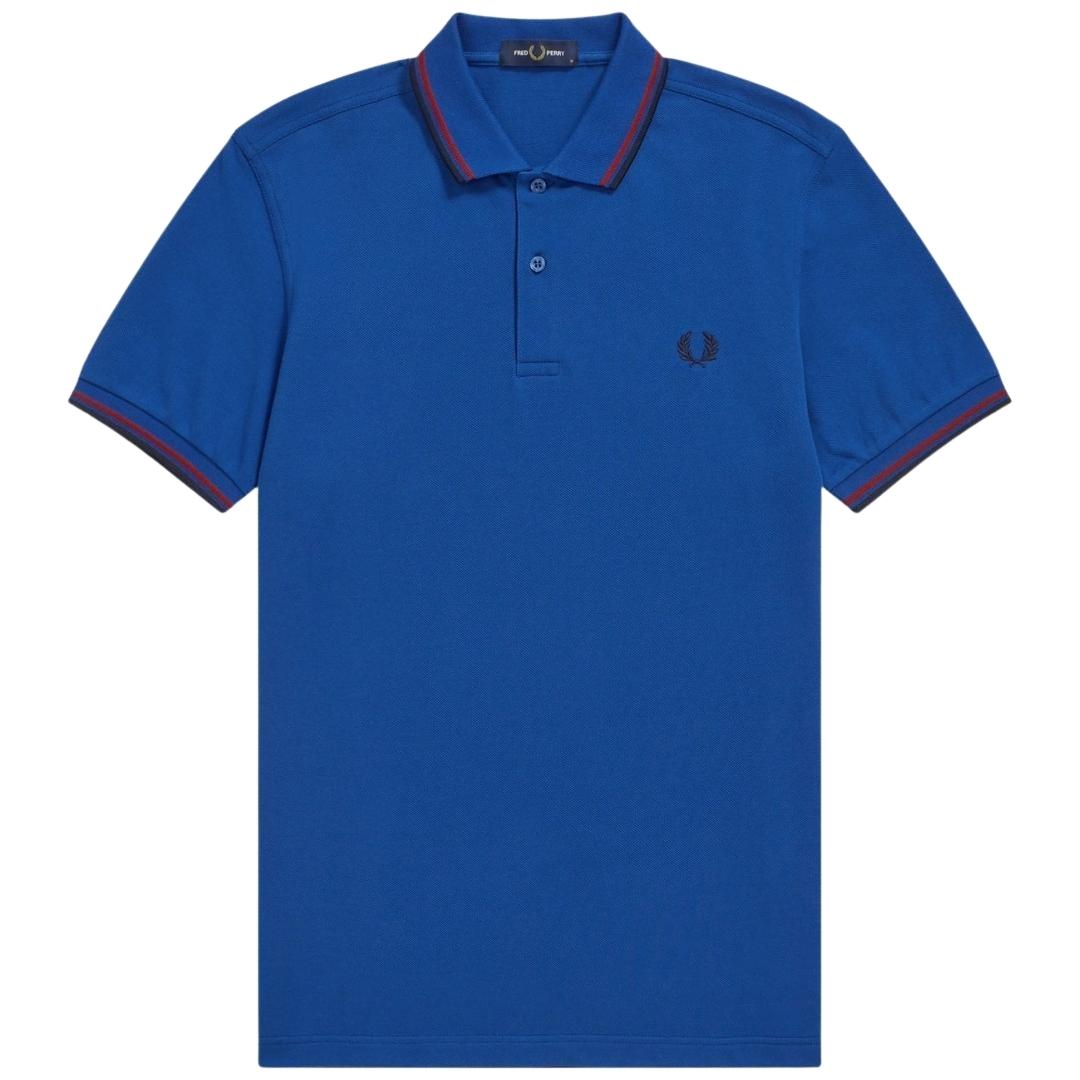 Fred Perry Twin Tipped Collar M3600 M17 Blue Polo Shirt