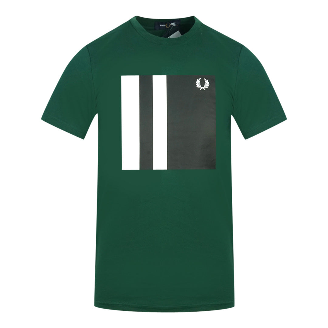 Fred Perry M8536 426 Tipped Graphic Green T Shirt